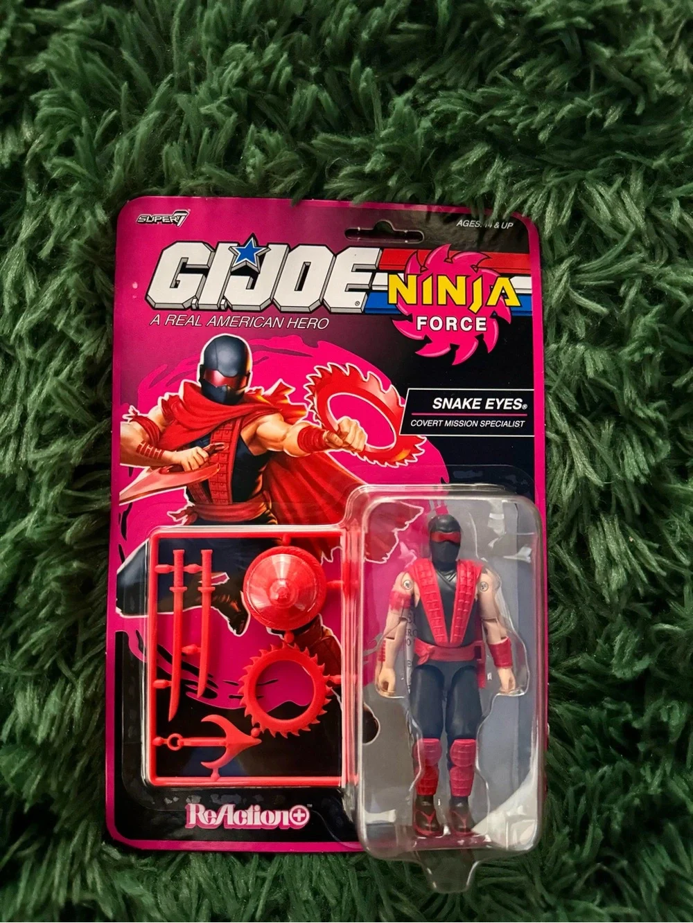 Super7 GI Joe Reaction Ninja Force Cobra Commander & Snake Eyes 3.75” Figure